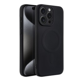 Чехол для iPhone 15 PRO MAX Silicone Mag Cover совместимый с MagSafe (camera protection) черный