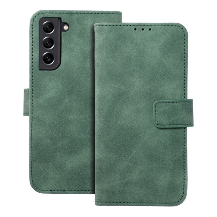 Etui z klapką na Samsung S21 FE Tender Book zielone