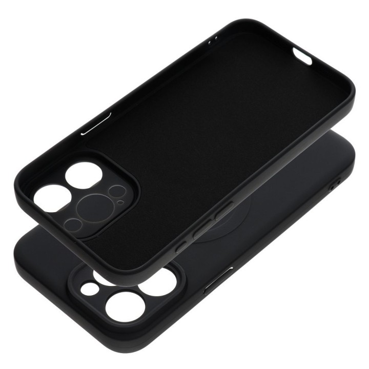 Чохол для iPhone 15 PRO MAX Silicone Mag Cover сумісний з MagSafe (camera protection) чорний
