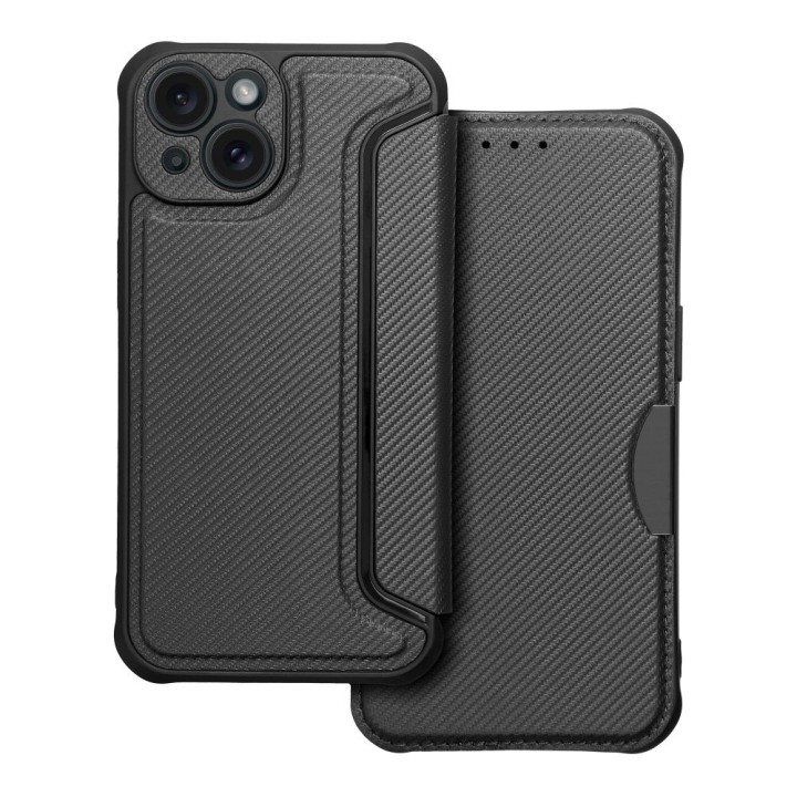 Flip case for iPhone 15 Razor Book black