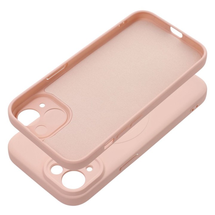 Case for iPhone 15 Silicone Mag Cover MagSafe compatible (camera protection) pink
