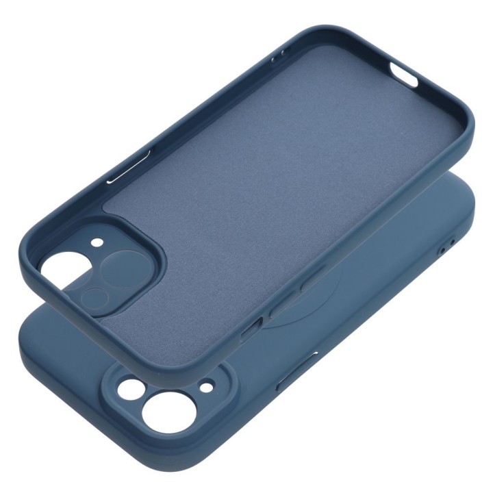 Case for iPhone 15 Silicone Mag Cover MagSafe compatible (camera protection) blue