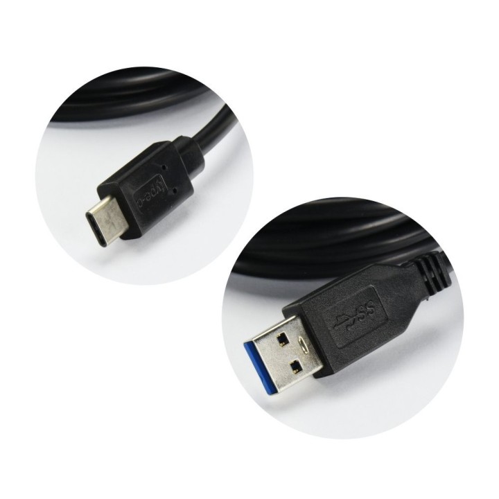 Кабель USB A для Тип C 3.0 2A HD2 2 m чорний