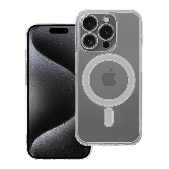 Case for iPhone 15 PRO Clear Mag Cover (Str / Camera Protection) MagSafe compatible transparent