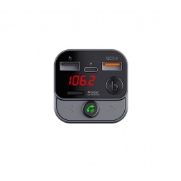 ART трансмітер FM bluetooth 5.0 + USB A QC3.0 + тип C (total 30W) FM-84B чорний