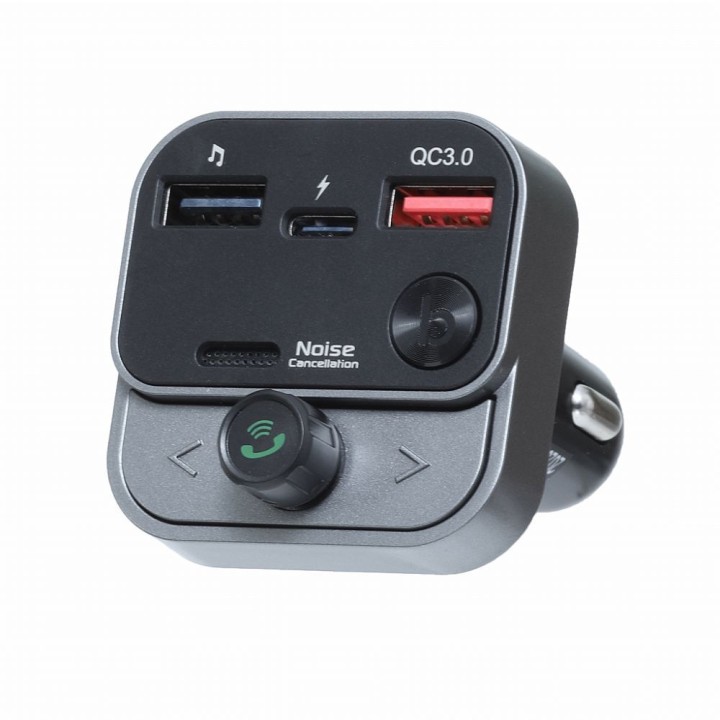 ART transmiter FM bluetooth 5.0 + USB A QC3.0 + Typ C (total 30W) FM-84B czarny