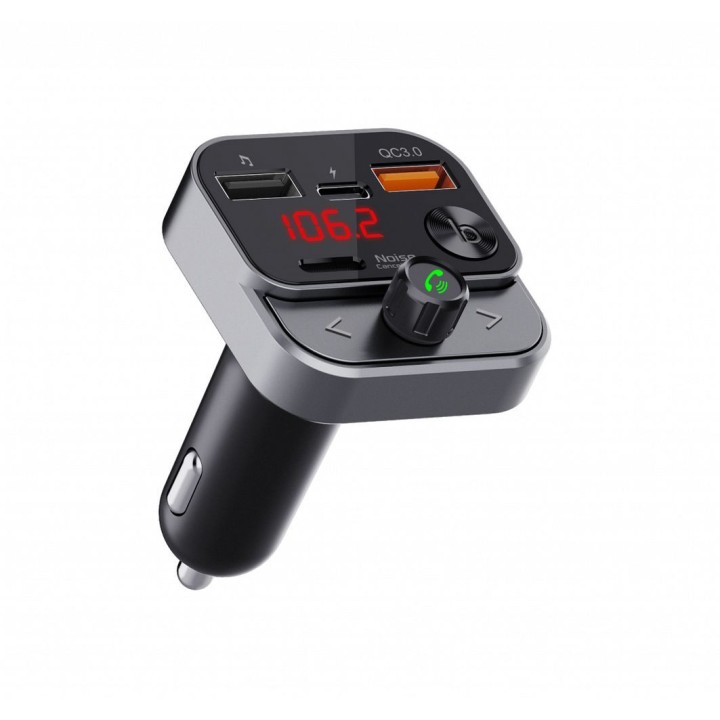 ART transmiter FM bluetooth 5.0 + USB A QC3.0 + Typ C (total 30W) FM-84B czarny