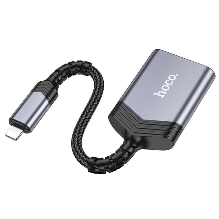 Кардрідер SD / TF Hoco Lightning UA25 сірий