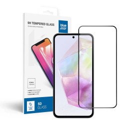Закаленное стекло 5D Full Glue для Samsung A35 5G (case friendly) Blue Star черное