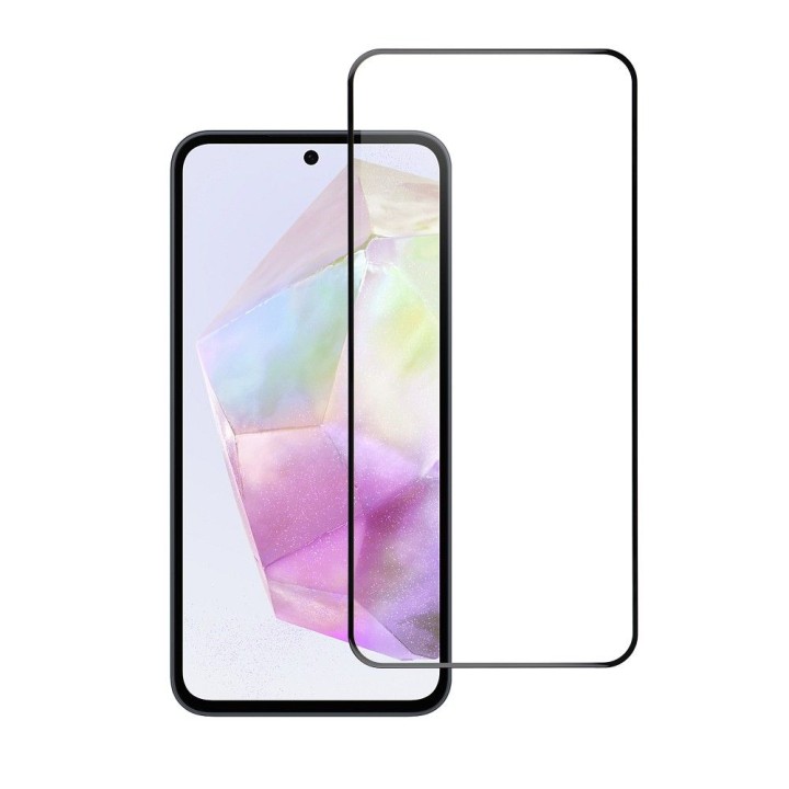 Tempered glass 5D Full Glue for Samsung A35 5G (case friendly) Blue Star black