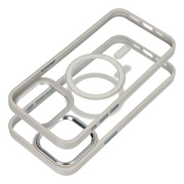 Case for iPhone 15 PRO MAX Color Edge Mag Cover MagSafe compatible titanium grey