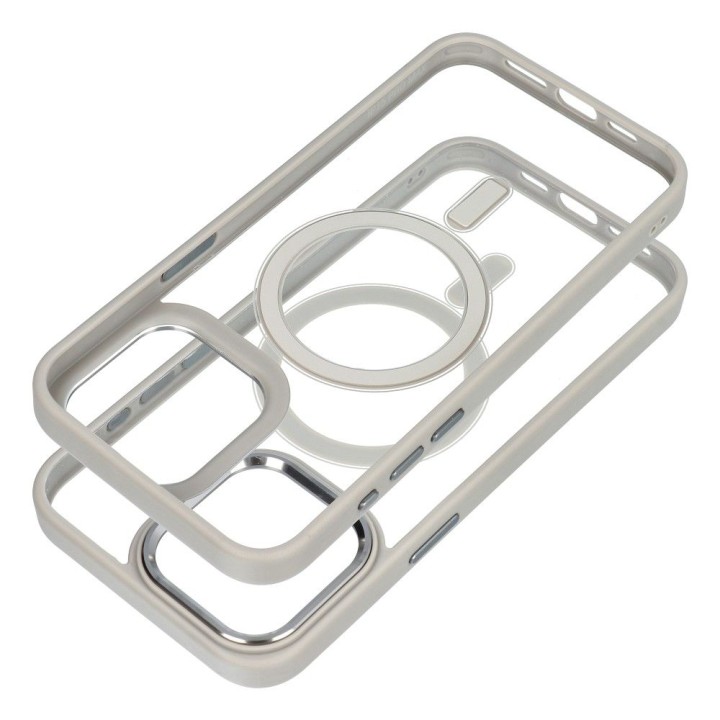 Case for iPhone 15 PRO MAX Color Edge Mag Cover MagSafe compatible titanium grey