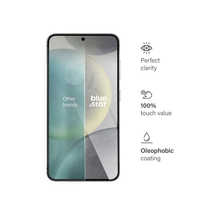 Закаленное стекло для Samsung S24 Blue Star