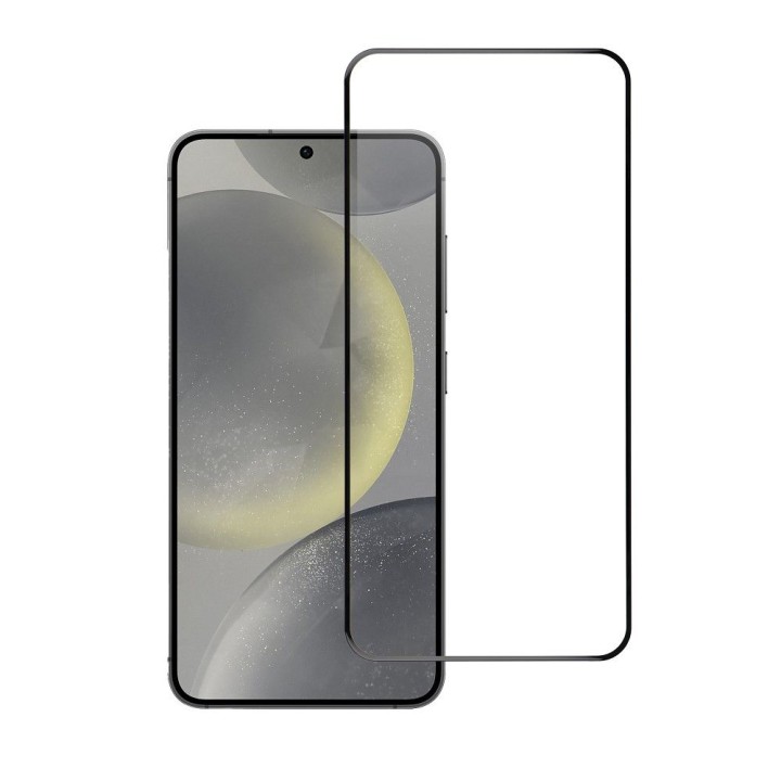 Закаленное стекло 5D Full Glue для Samsung S24 (case friendly) Blue Star черное