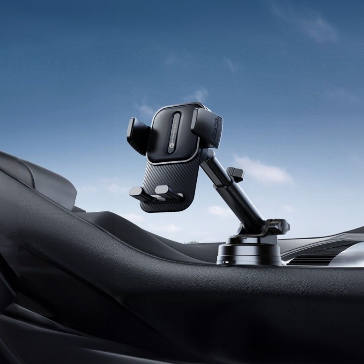 Универсальный автомобильный держатель для телефона Forcell F-Grip Guardian для стекла / приборной панели черный