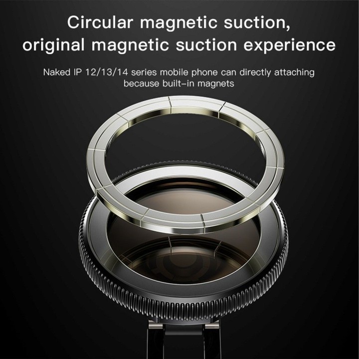 Magnetic car phone holder MagSafe compatible Forcell F-Grip IronSecure for windscreen / dashboard black