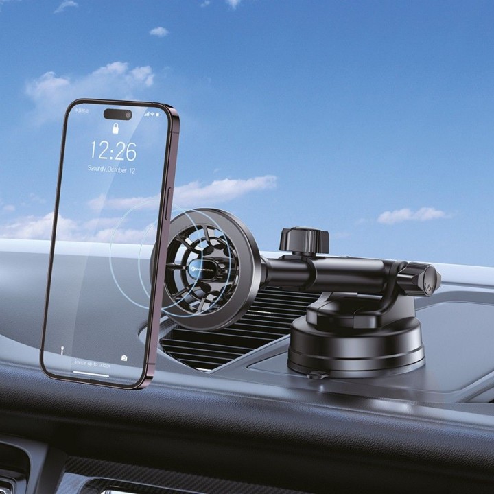 Магнитный автомобильный держатель для телефона совместимый с MagSafe Forcell F-Grip PrecisionX для стекла / приборной панели / р