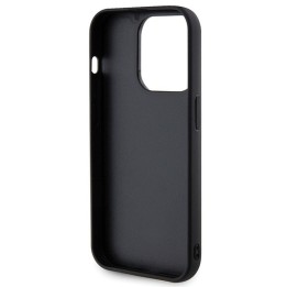 GUESS чехол для IPHONE 15 Pro GUHCP15LPSQSQSK (Quilted Metal Logo) черный