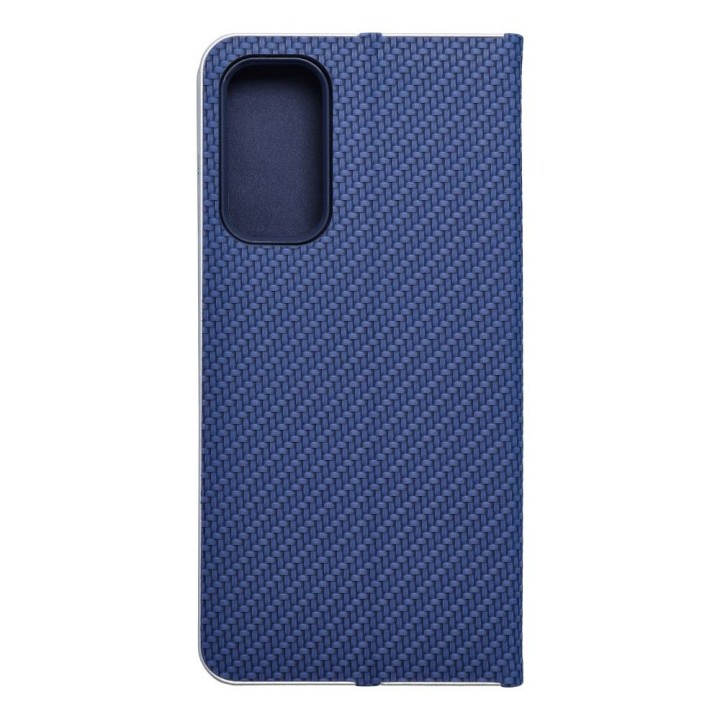 Etui z klapką na Samsung A15 4G / A15 5G Luna Book Carbon niebieskie