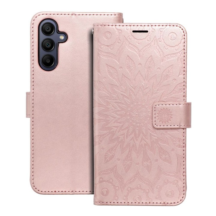 Flip case for Samsung A15 4G / A15 5G Mezzo Book mandala rose gold