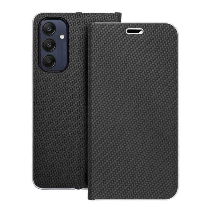 Flip case for Samsung A25 5G Luna Book Carbon black
