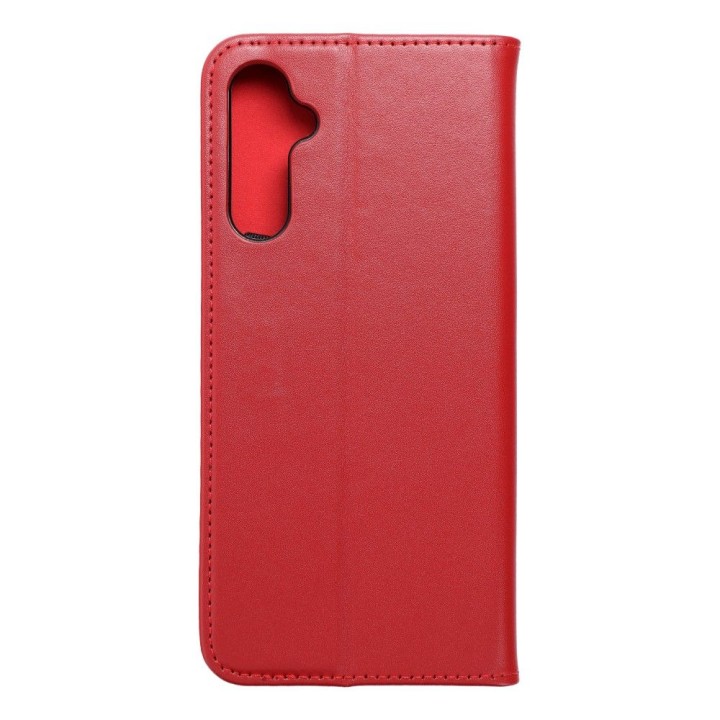 Etui z klapką na Samsung A05s Smart Pro Book skórzane bordowe
