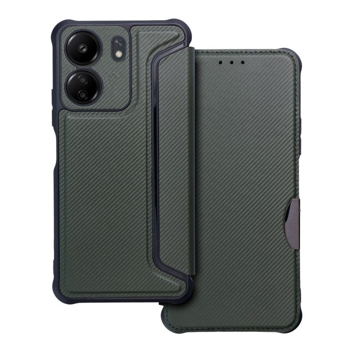 Flip case for Xiaomi Redmi 13C Razor Book dark green