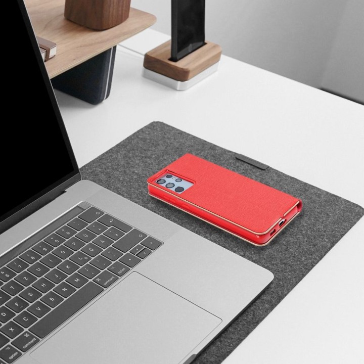 Чохол з клапаном для Xiaomi Redmi 13C / POCO C65 Luna Book Gold червоний
