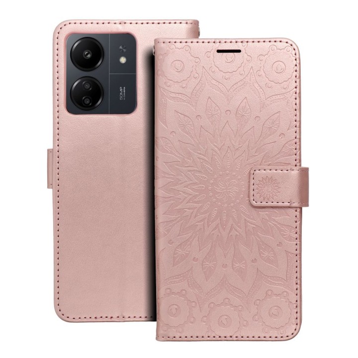 Flip case for Xiaomi Redmi 13C / Poco C65 Mezzo Book mandala rose gold