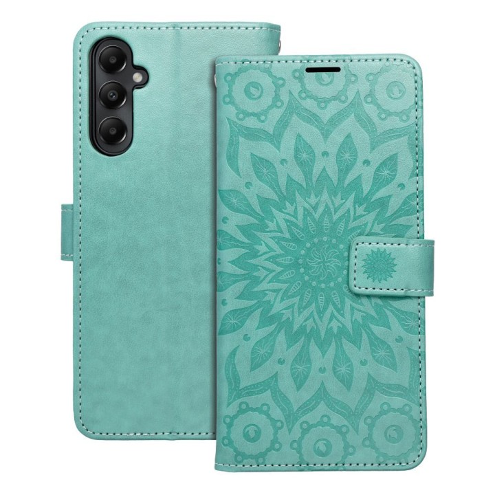 Flip case for Samsung A05s Mezzo Book mandala green