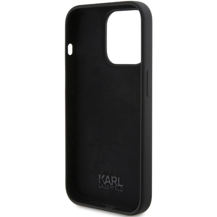 KARL LAGERFELD чехол для IPHONE 15 Pro KLHCP15LSKSBMCK (Silicone Karl Script Logo) черный