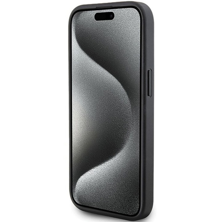 KARL LAGERFELD чехол для IPHONE 15 KLHCP15SPQKPMK (Quilted Pattern) черный