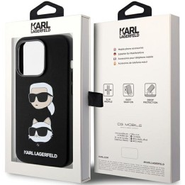 KARL LAGERFELD case for IPHONE 15 Pro KLHCP15LSDHKCNK (Silicone KC) black