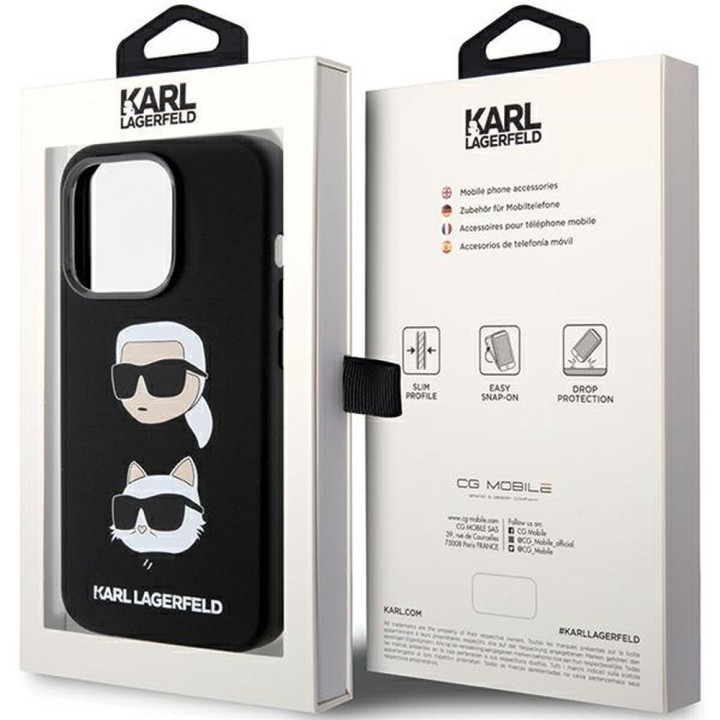 KARL LAGERFELD case for IPHONE 15 Pro KLHCP15LSDHKCNK (Silicone KC) black