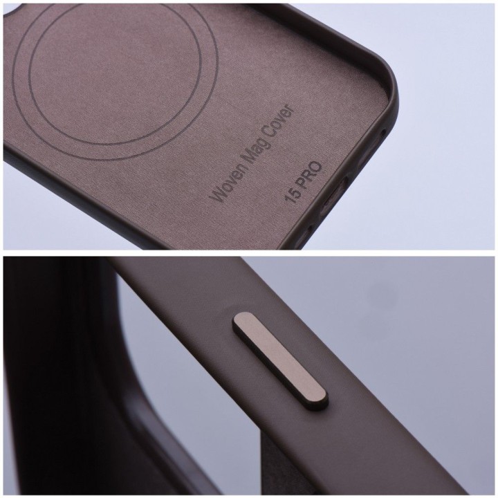 Чохол для iPhone 13 PRO Woven Mag Cover сумісний з MagSafe світло-коричневий