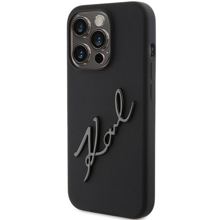 KARL LAGERFELD чохол для IPHONE 15 Pro KLHCP15LSKSBMCK (Silicone Karl Script Logo) чорний