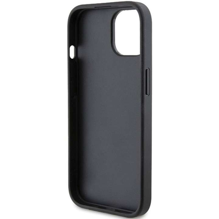 KARL LAGERFELD case for IPHONE 15 KLHCP15SPQKPMK (Quilted Pattern) black