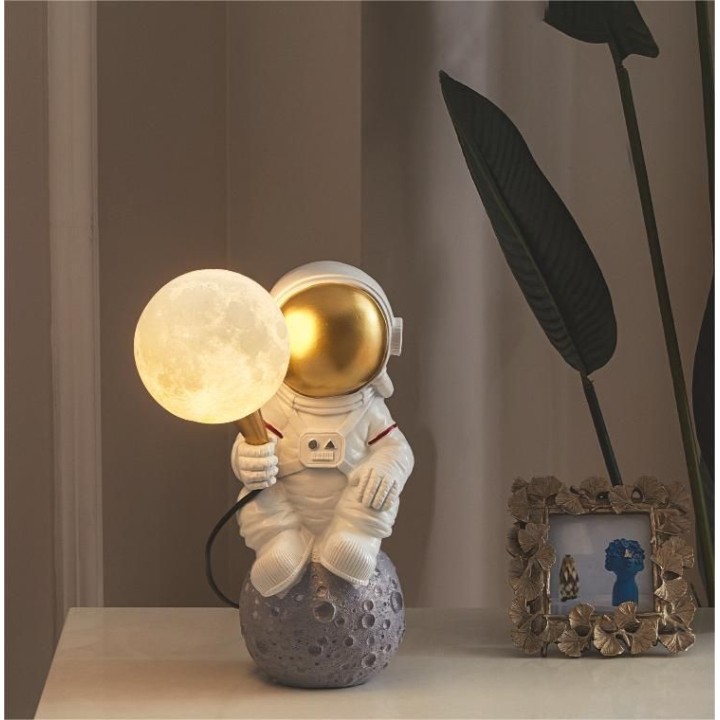 Night lamp astronaut Art Deco sitting (pattern 4) AMTL