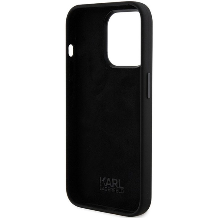 KARL LAGERFELD чехол для IPHONE 15 Pro KLHCP15LSDHKCNK (Silicone KC) черный