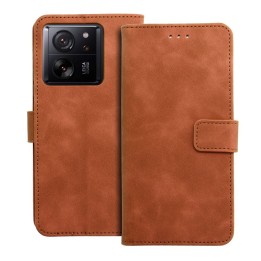 Чехол с клапаном для Xiaomi 13T Tender Book коричневый
