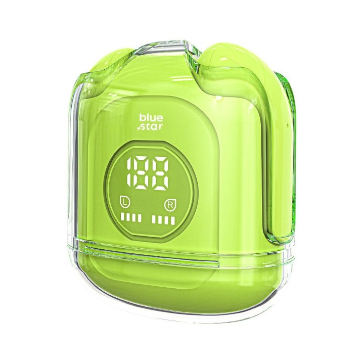 Wireless in-ear headphones Blue Star Transparency Fi22 TWS green