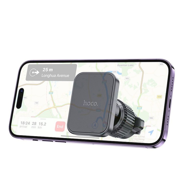Uchwyt na telefon do samochodu magnetyczny Hoco do kratki H32 czarny