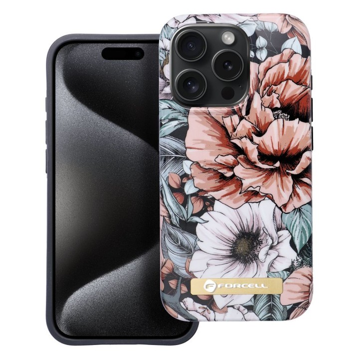 Etui na iPhone 15 PRO Forcell F-Protect Mirage zgodny z MagSafe bloom bush