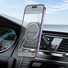 Magnetic car phone holder MagSafe compatible Hoco for the air vent H28 black
