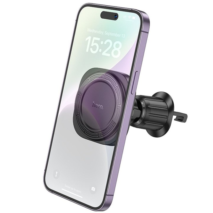 Magnetic car phone holder MagSafe compatible Hoco for the air vent H28 black
