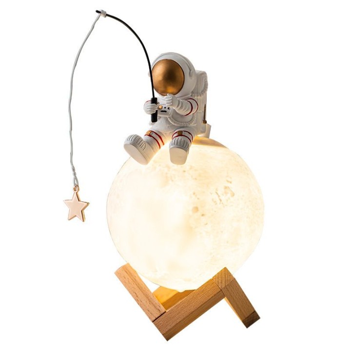 Night lamp / air humidifier astronaut Art Deco sitting (pattern 5) AFSH
