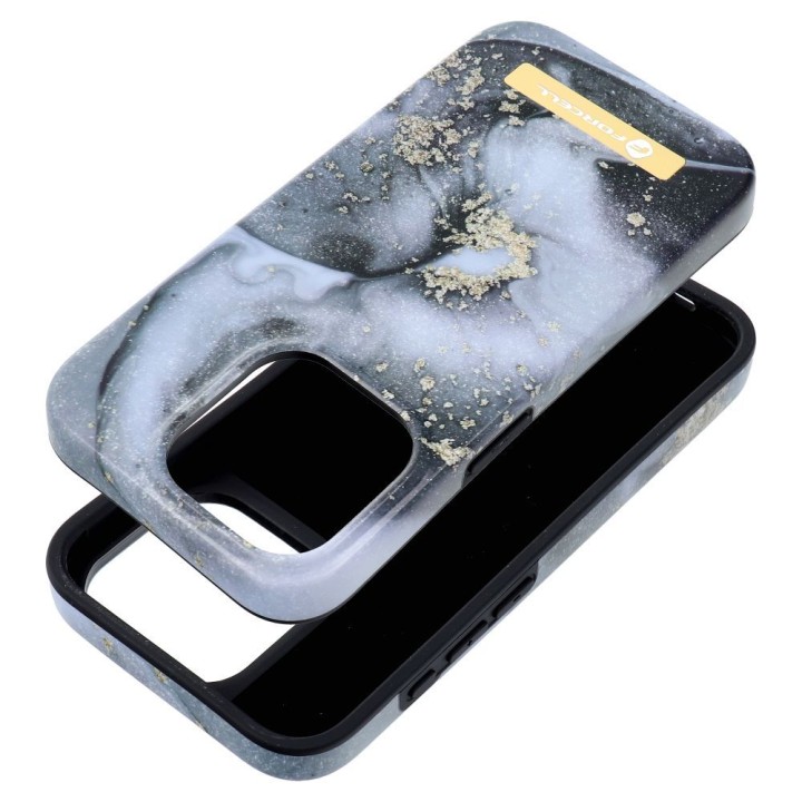 Чохол для iPhone 15 PRO Forcell F-Protect Mirage сумісний з MagSafe marble mist