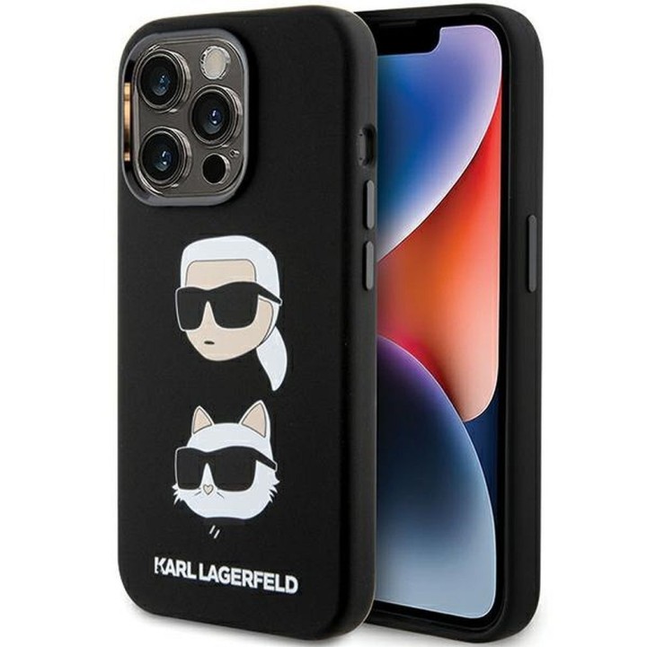 KARL LAGERFELD чехол для IPHONE 15 Pro Max KLHCP15XSDHKCNK (Silicone KC) черный