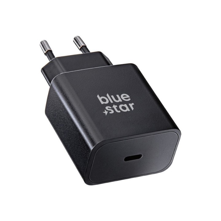 Сетевое зарядное устройство для телефона Blue Star USB C QC4.0 PD 3A 25W + кабель USB-C – USB-C TFB-TC-25WPD черное