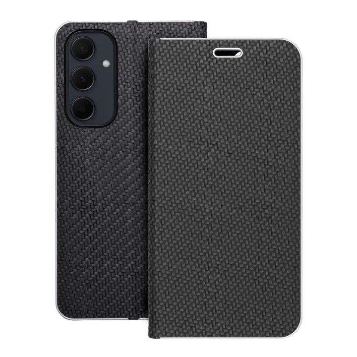 Чохол з клапаном для Samsung A35 5G Luna Book Carbon чорний